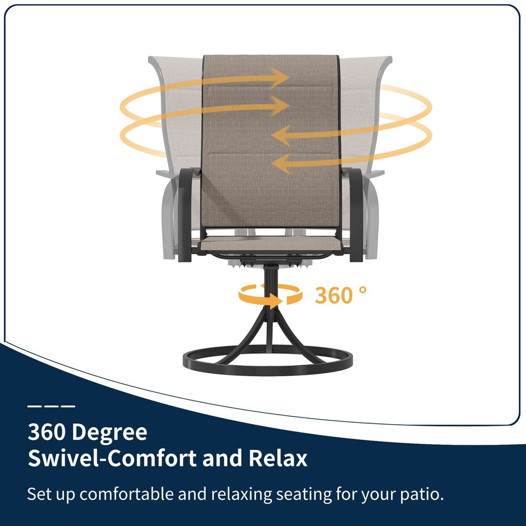 Ensemble de salle à manger de patio 9 pièces avec table à manger extensible