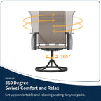 Ensemble de salle à manger de patio 9 pièces avec table à manger extensible
