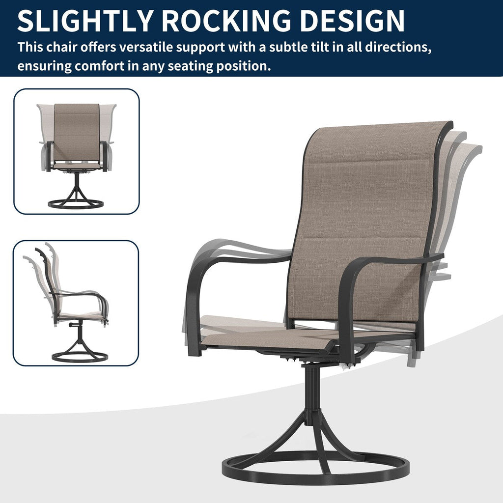 Ensemble de salle à manger de patio 9 pièces avec table à manger extensible