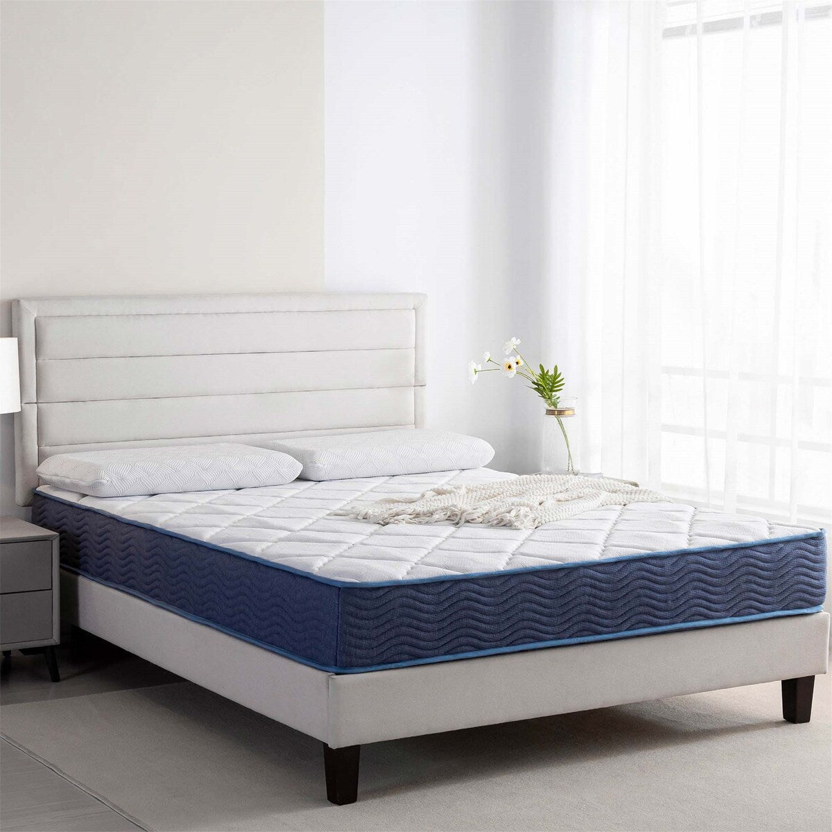 Matelas hybride en mousse à mémoire de forme de 9 pouces, taille moyenne, très grand lit