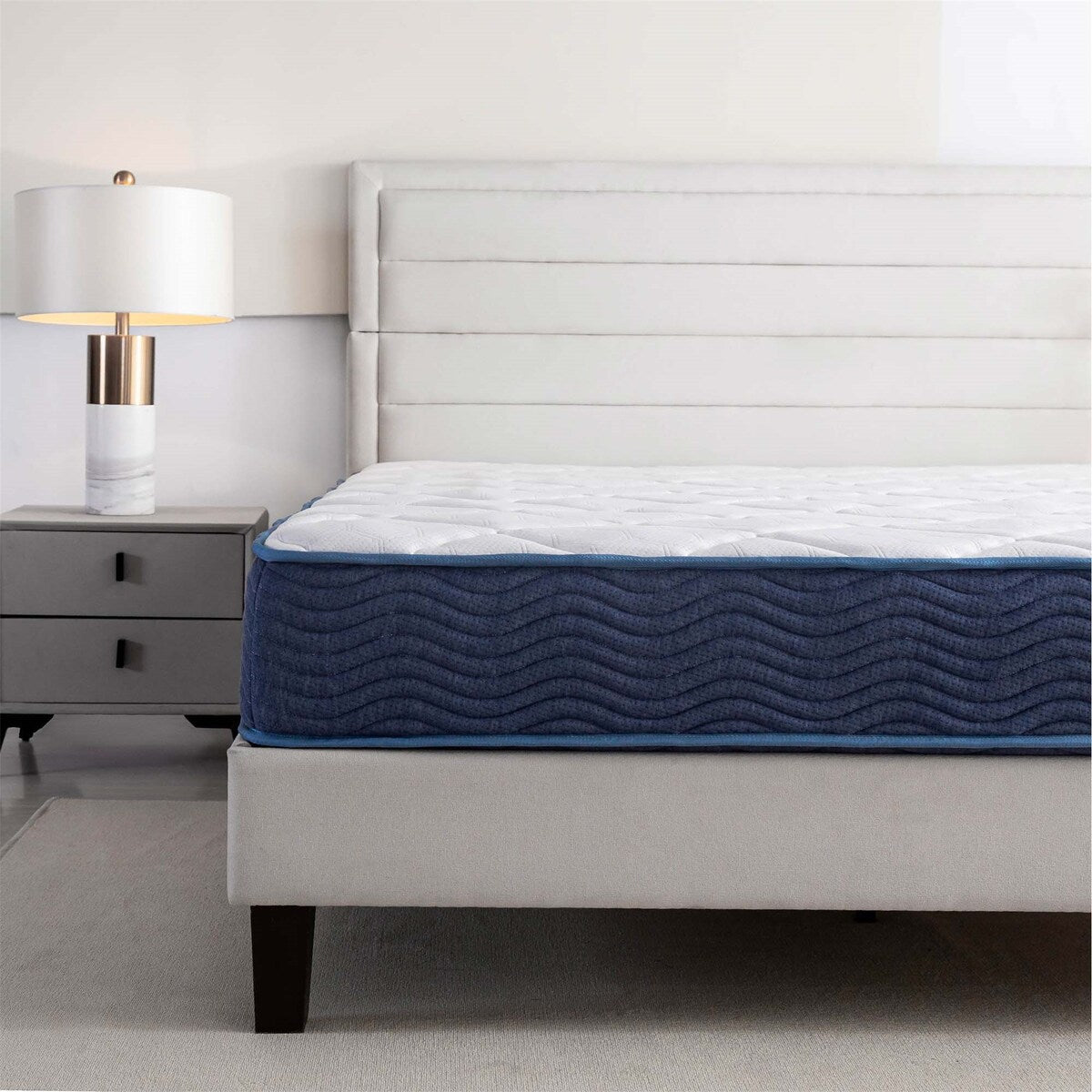 Matelas hybride en mousse à mémoire de forme de 9 pouces, taille moyenne, queen