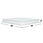 Matelas à ressorts ensachés de taille moyenne de 9 pouces dans une boîte, blanc