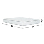 Matelas à ressorts ensachés de taille moyenne de 9 pouces dans une boîte, blanc