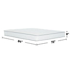 Matelas à ressorts ensachés de taille moyenne de 9 pouces dans une boîte, blanc