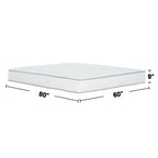 Matelas à ressorts ensachés de taille moyenne de 9 pouces dans une boîte, blanc