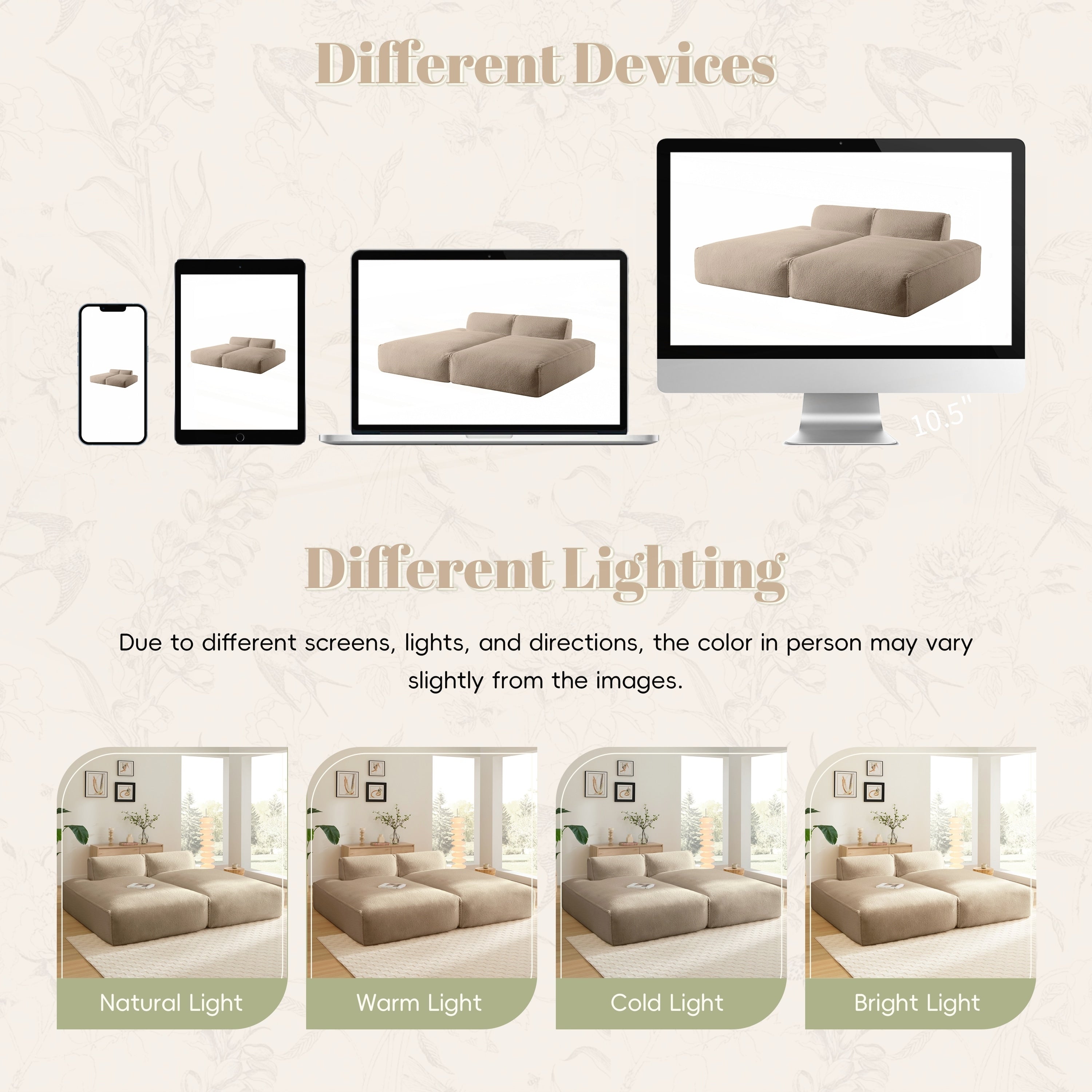Canapé sectionnel modulaire surdimensionné de 90 pouces