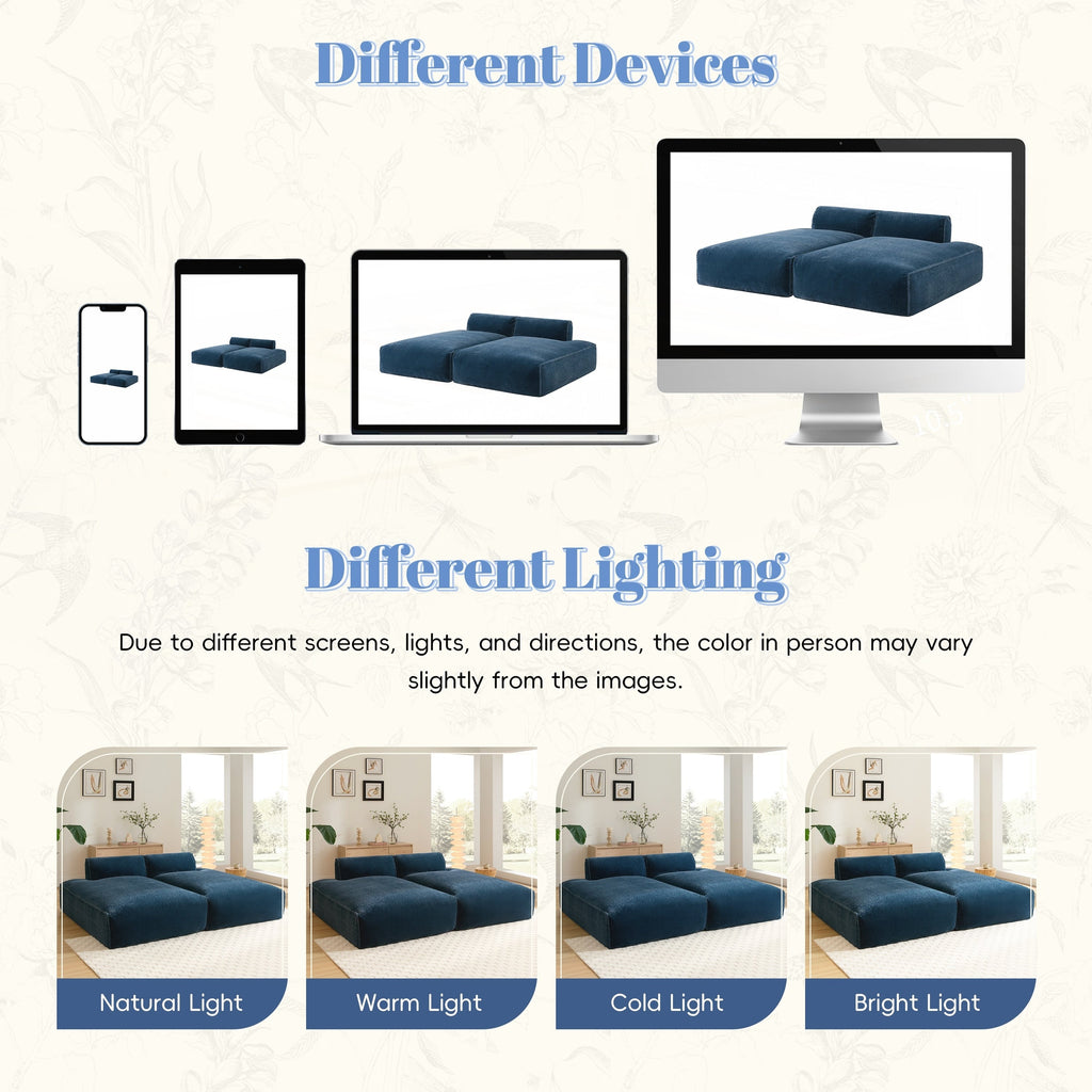 Canapé sectionnel modulaire surdimensionné de 90 pouces