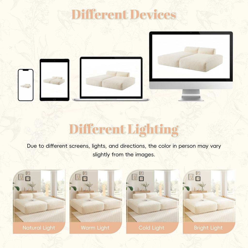 Canapé sectionnel modulaire surdimensionné de 90 pouces