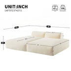 Canapé sectionnel modulaire surdimensionné de 90 pouces