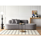 Canapé de salon incurvé en velours demi-lune de 90,2 pouces