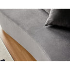 Canapé de salon incurvé en velours demi-lune de 90,2 pouces