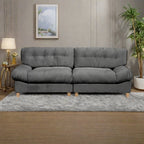 Canapé 3 places en tissu 90,5 avec mousse haute densité et base en bois massif