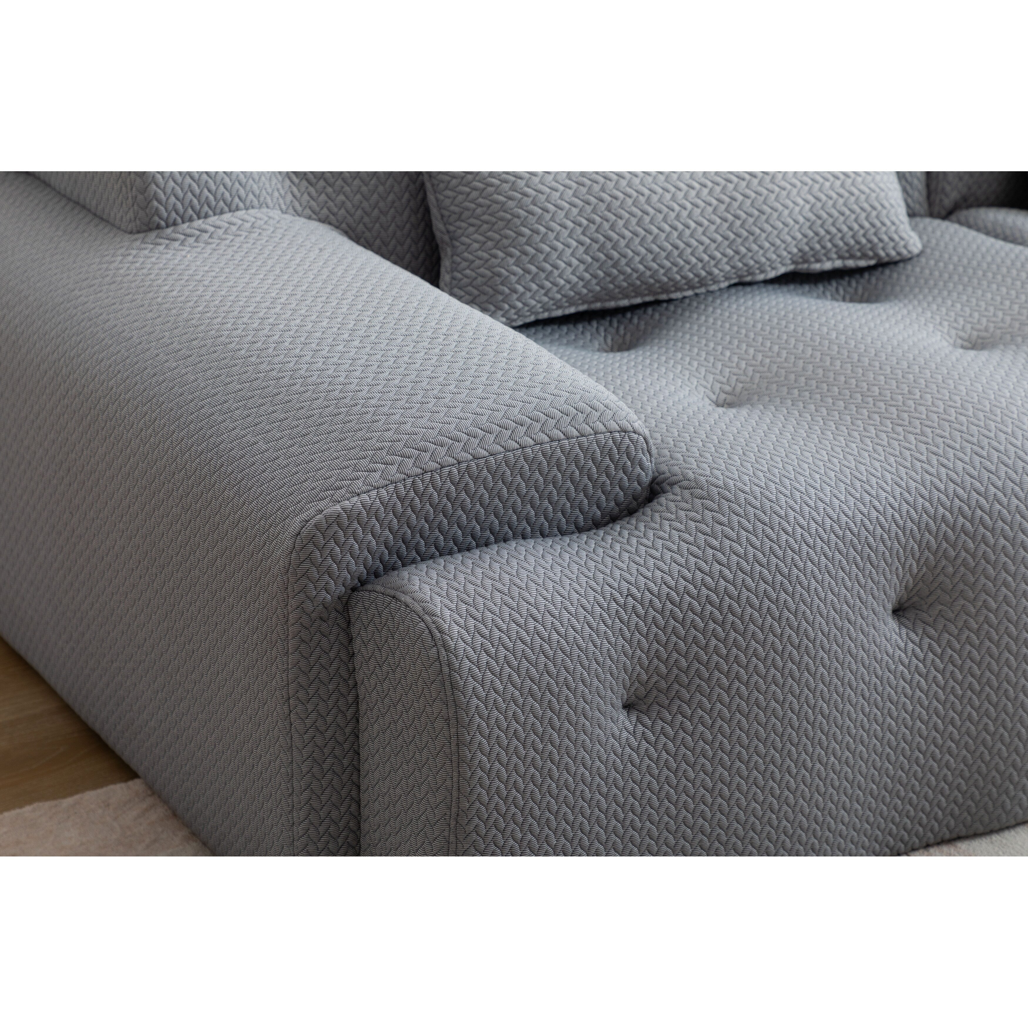 Canapé 2 places à ressorts en mousse 90 sans assemblage