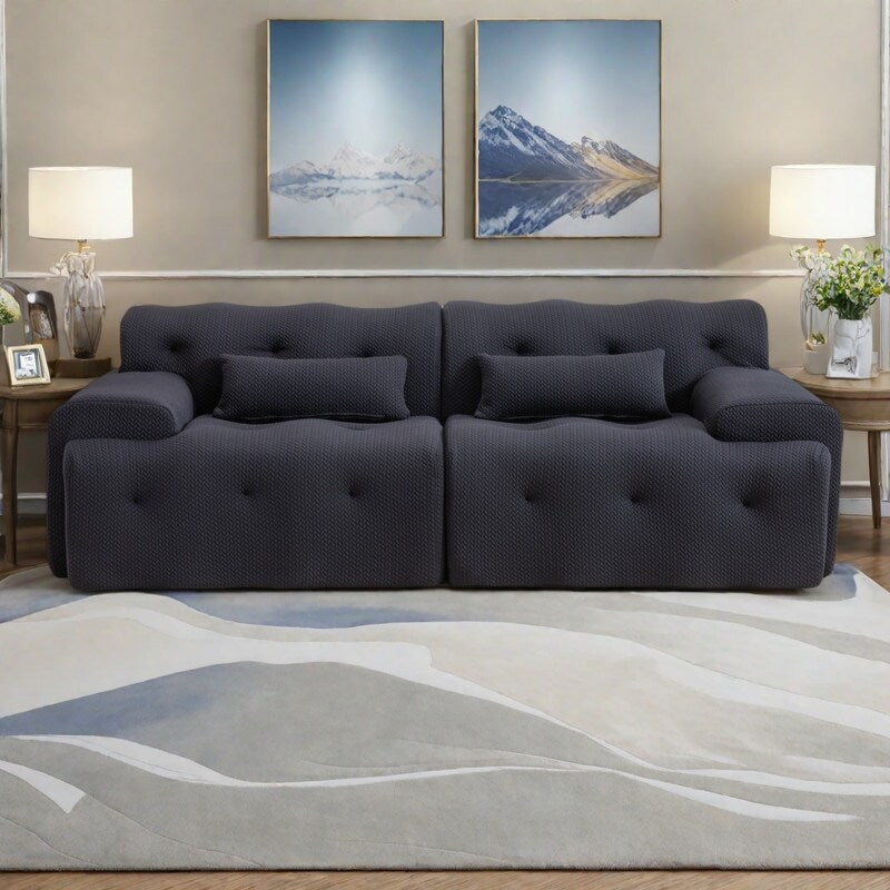 Canapé 2 places à ressorts en mousse 90 sans assemblage