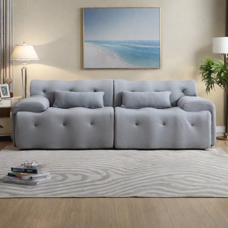 Canapé 2 places à ressorts en mousse 90 sans assemblage