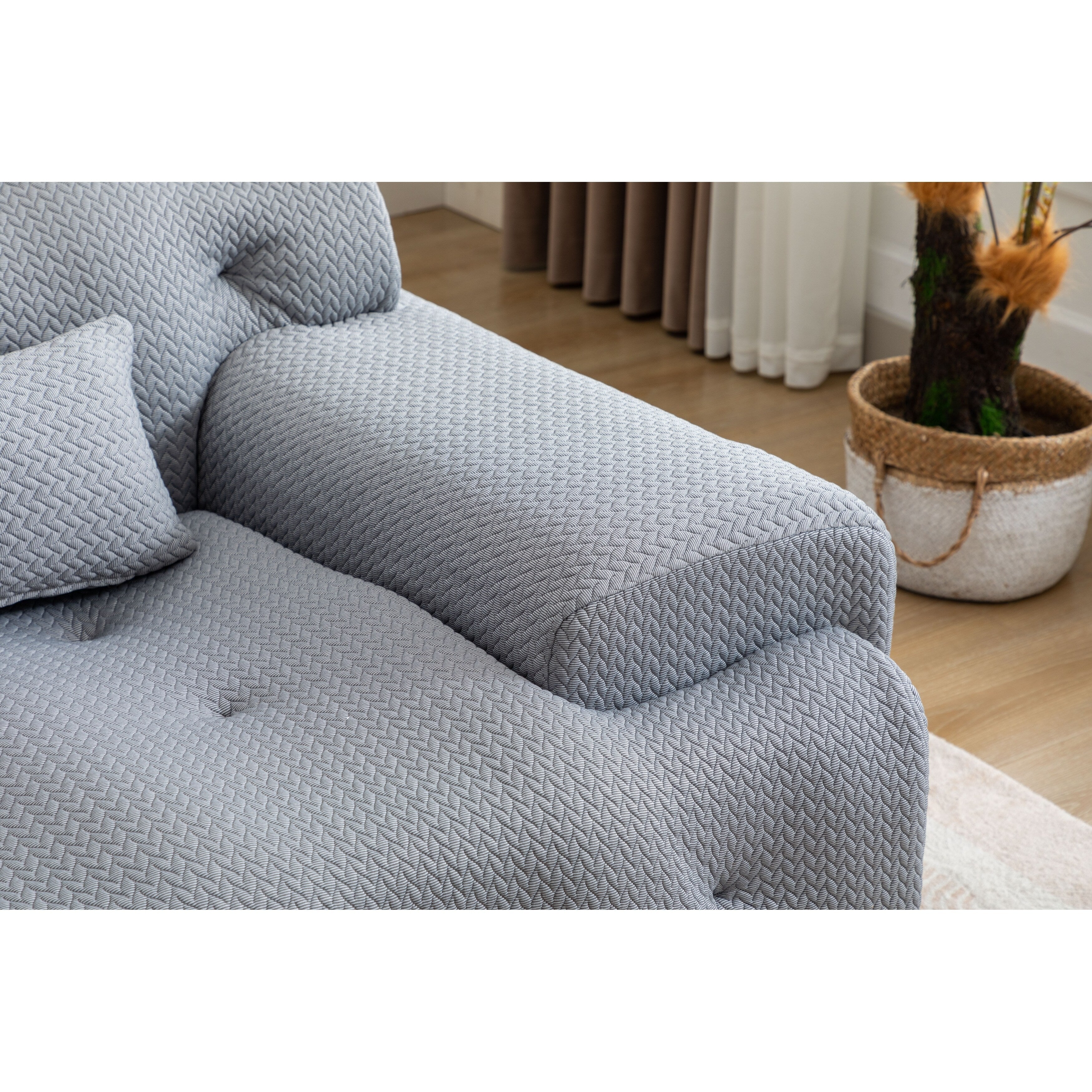 Canapé 2 places à ressorts en mousse 90 sans assemblage