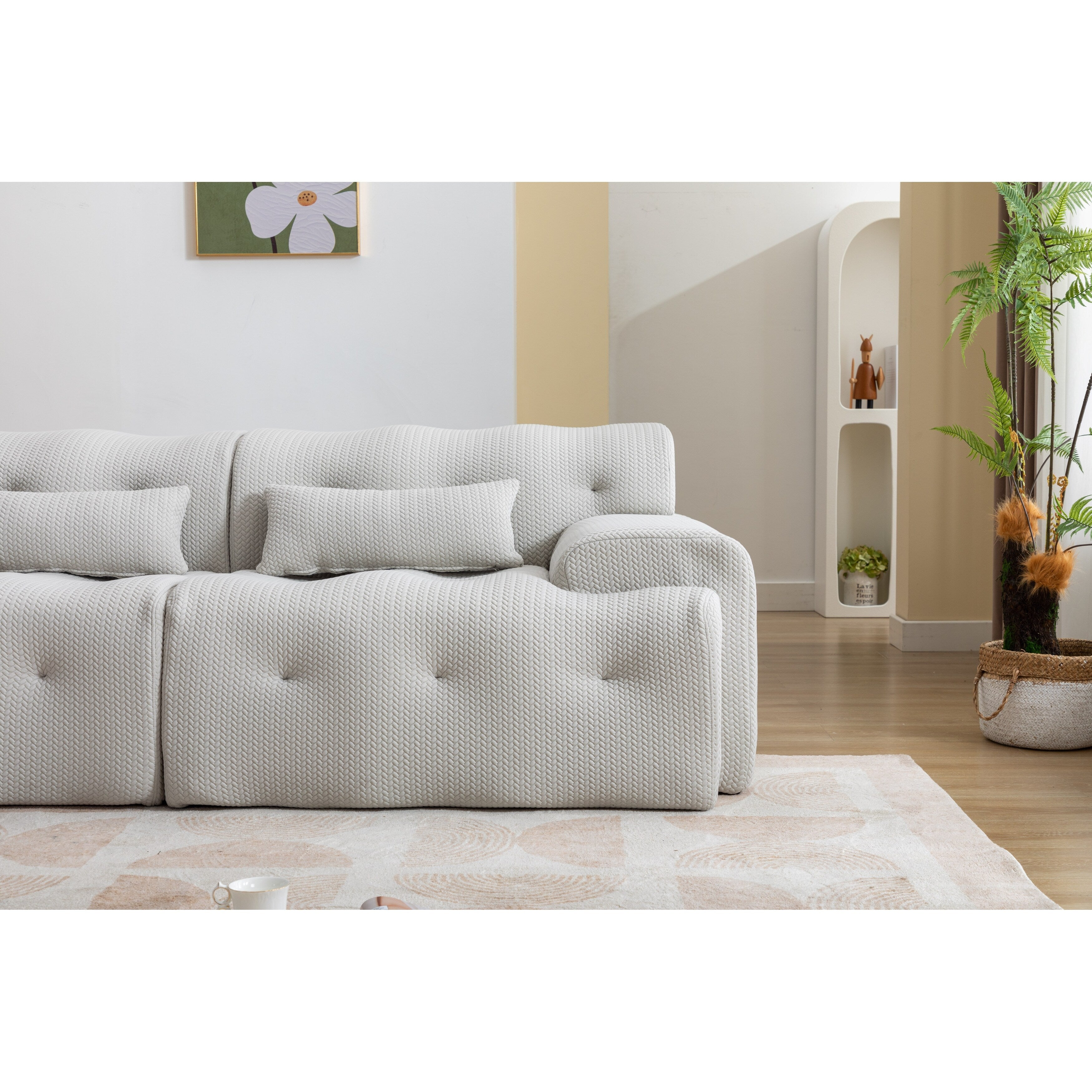 Canapé 2 places à ressorts en mousse 90 sans assemblage