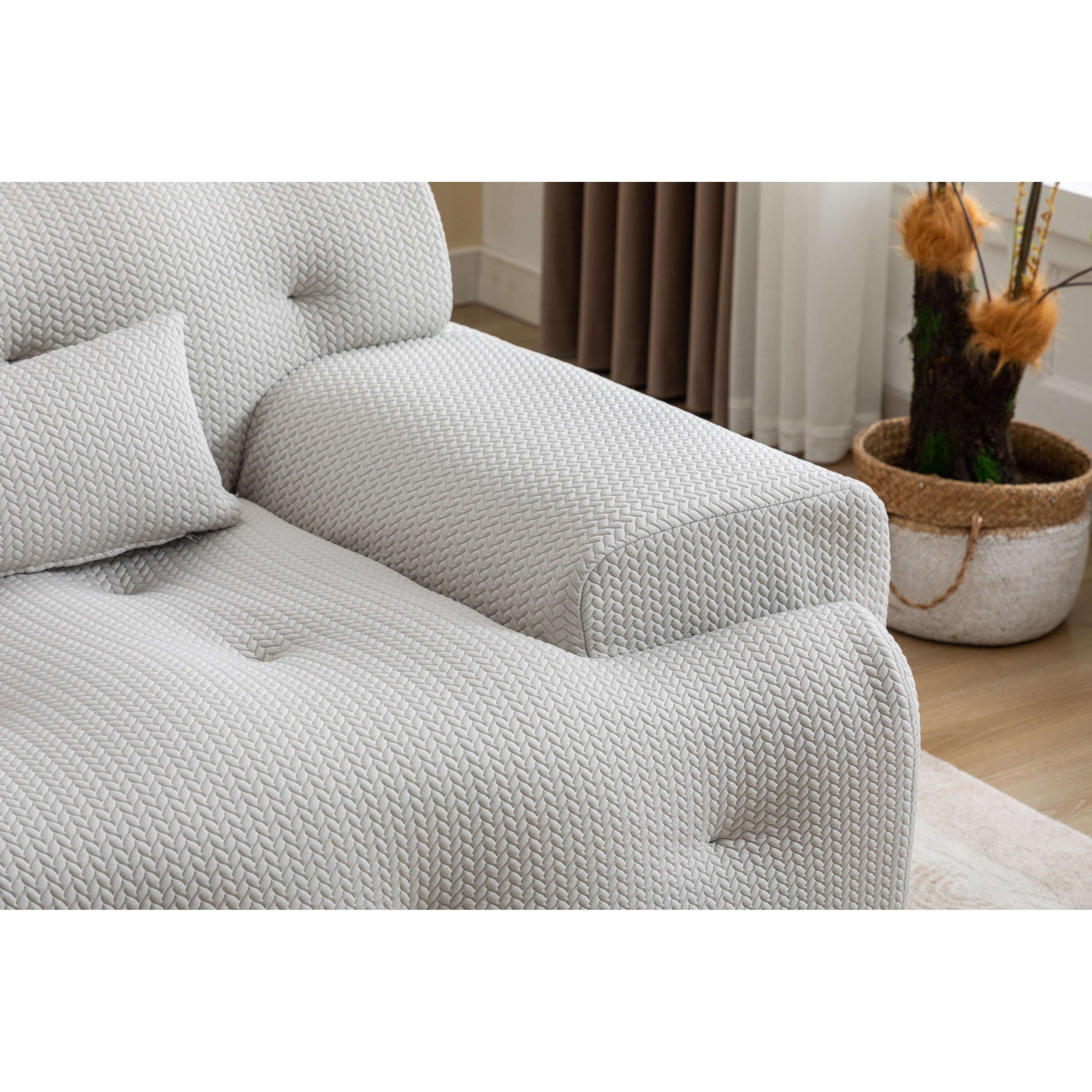 Canapé 2 places à ressorts en mousse 90 sans assemblage