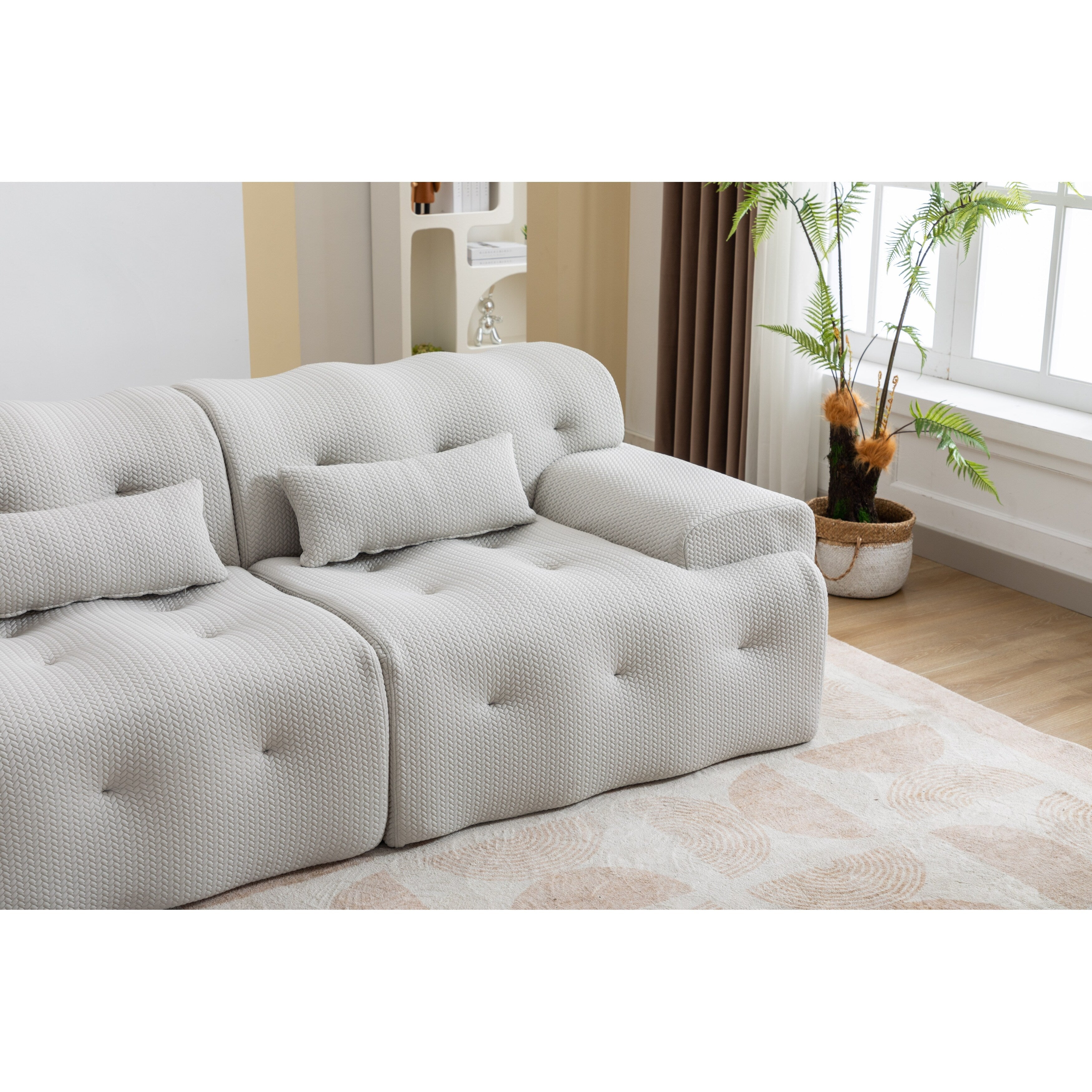 Canapé 2 places à ressorts en mousse 90 sans assemblage