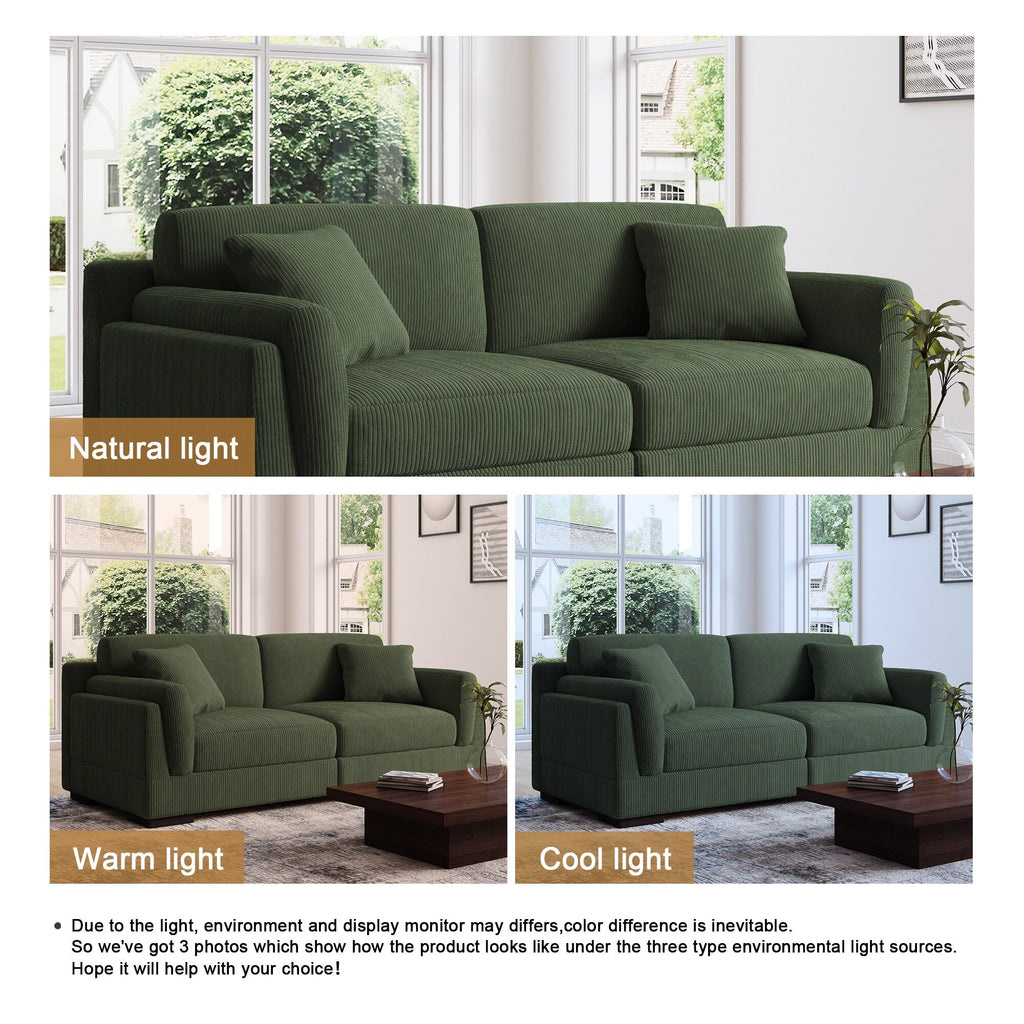 Canapé causeuse 90 Canapé en velours côtelé moderne et confortable