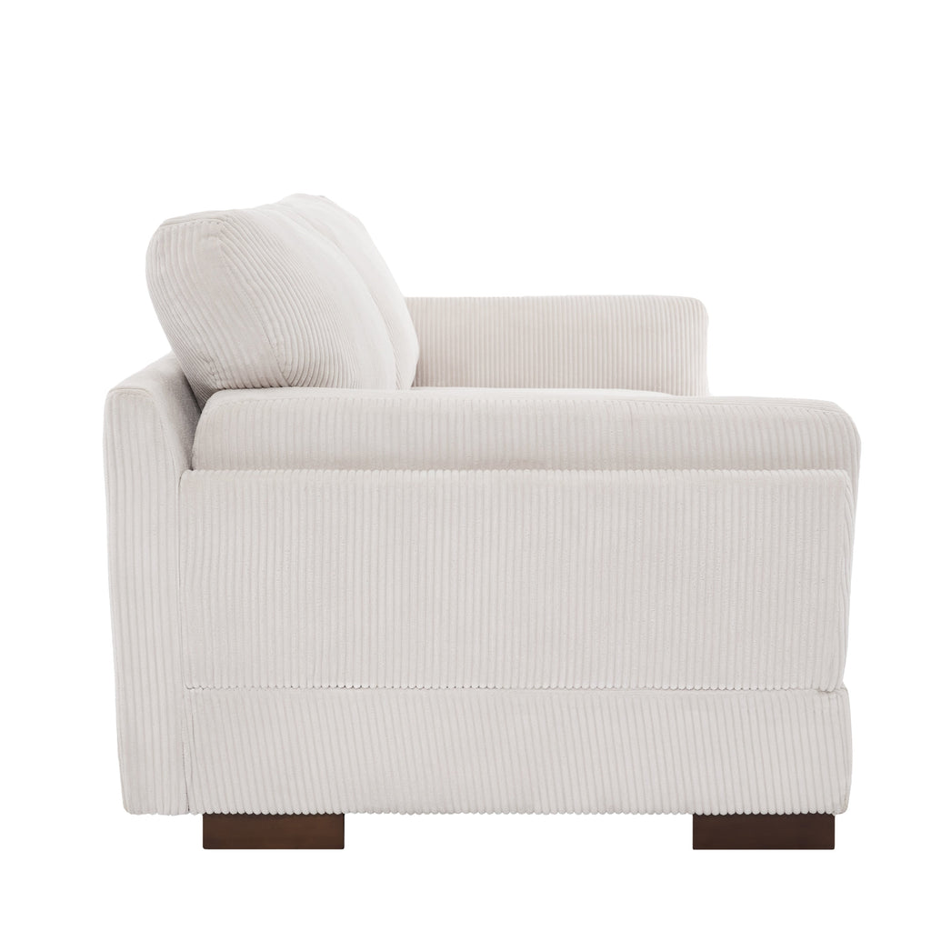 Canapé causeuse 90 Canapé en velours côtelé moderne et confortable