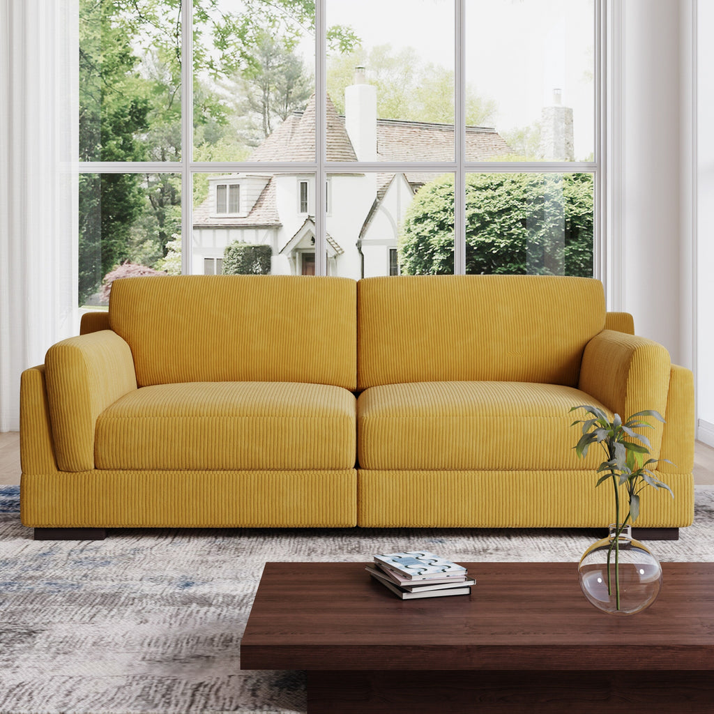 Canapé causeuse 90 Canapé en velours côtelé moderne et confortable