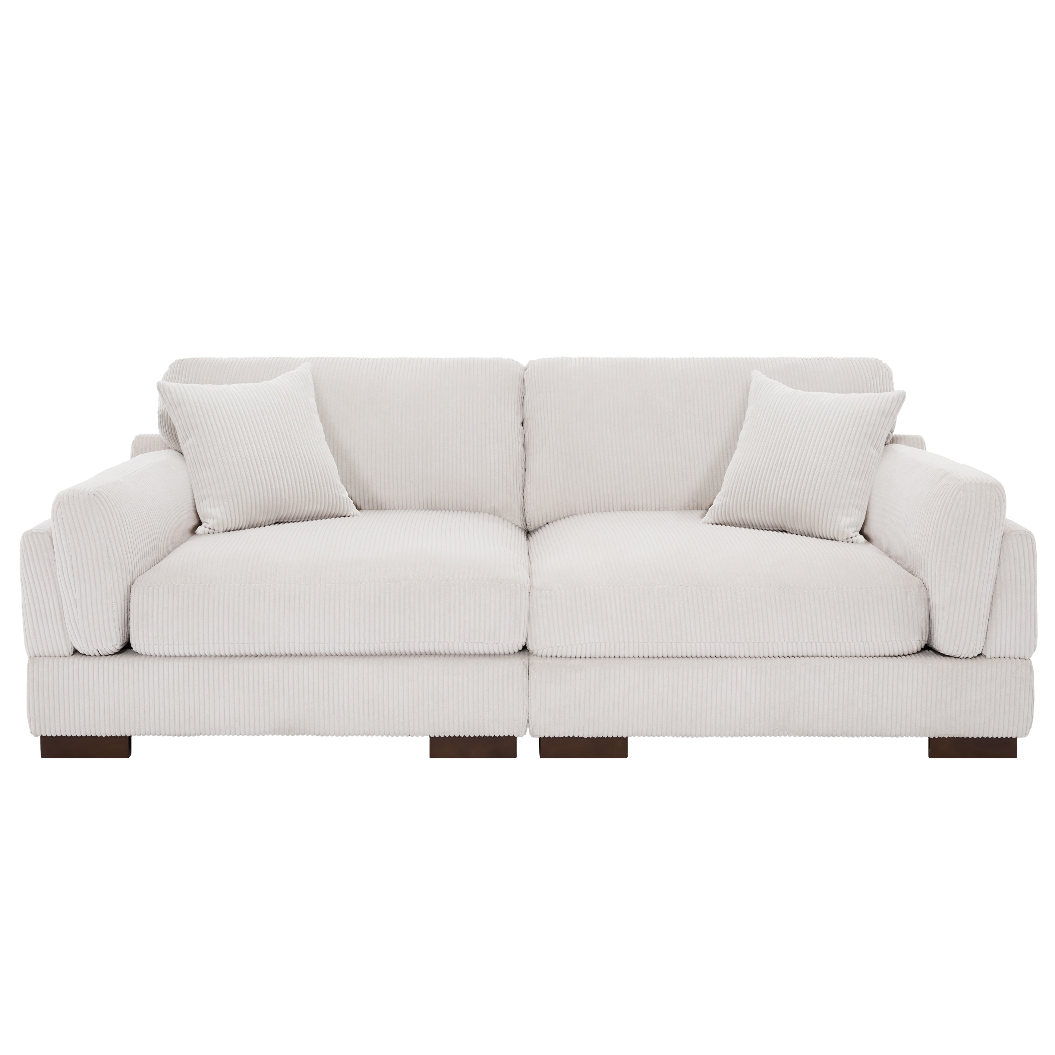 Canapé causeuse 90 Canapé en velours côtelé moderne et confortable