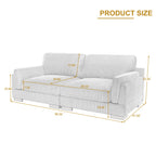 Canapé causeuse 90 Canapé en velours côtelé moderne et confortable