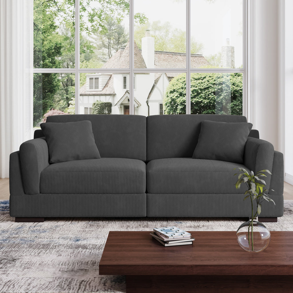 Canapé causeuse 90 Canapé en velours côtelé moderne et confortable