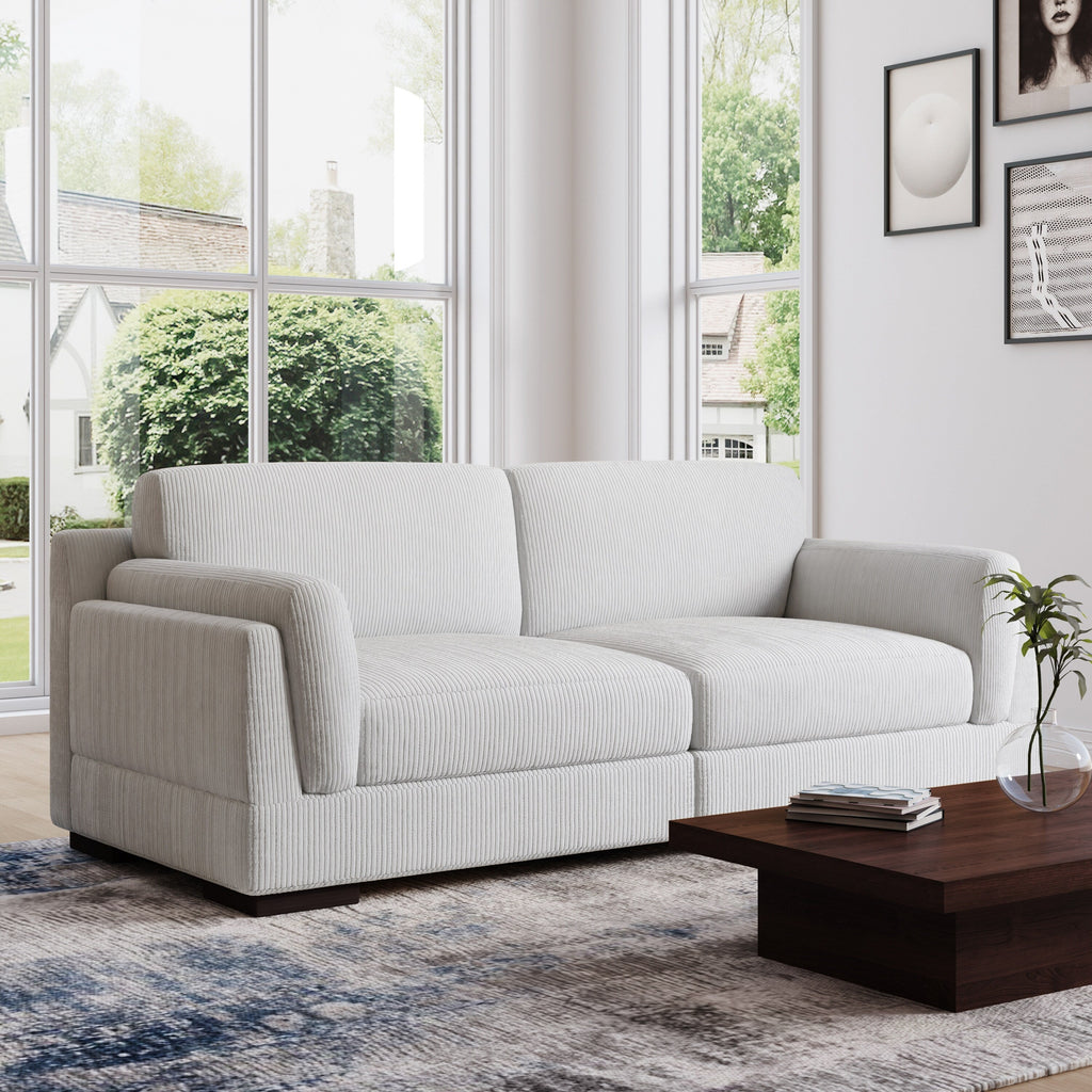 Canapé causeuse 90 Canapé en velours côtelé moderne et confortable