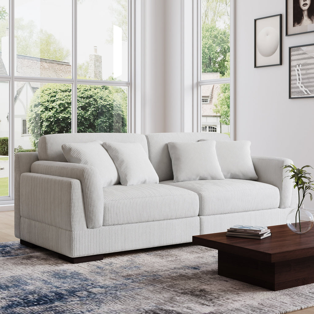 Canapé causeuse 90 Canapé en velours côtelé moderne et confortable