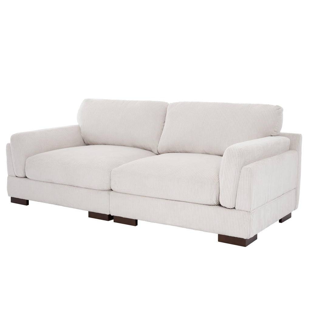 Canapé causeuse 90 Canapé en velours côtelé moderne et confortable