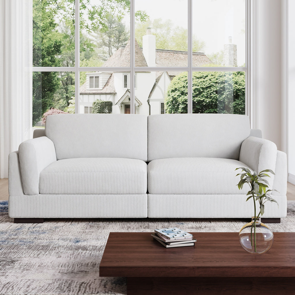 Canapé causeuse 90 Canapé en velours côtelé moderne et confortable