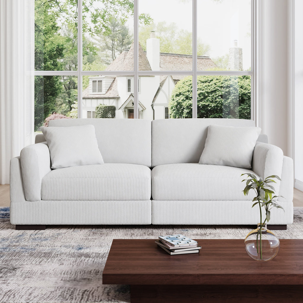 Canapé causeuse 90 Canapé en velours côtelé moderne et confortable