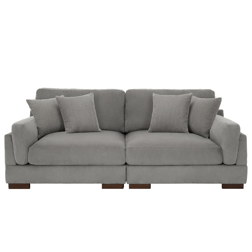 Canapé causeuse 90 Canapé en velours côtelé moderne et confortable