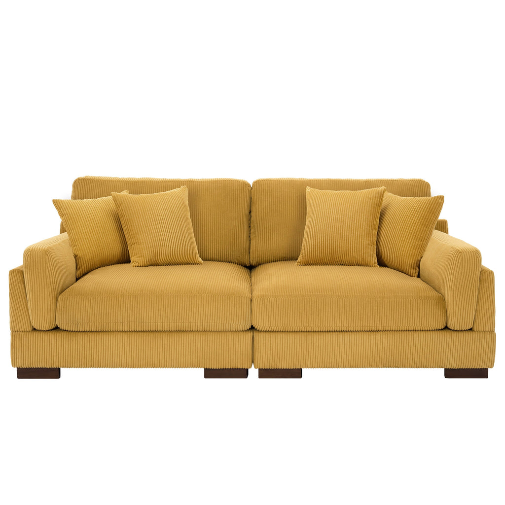 Canapé causeuse 90 Canapé en velours côtelé moderne et confortable