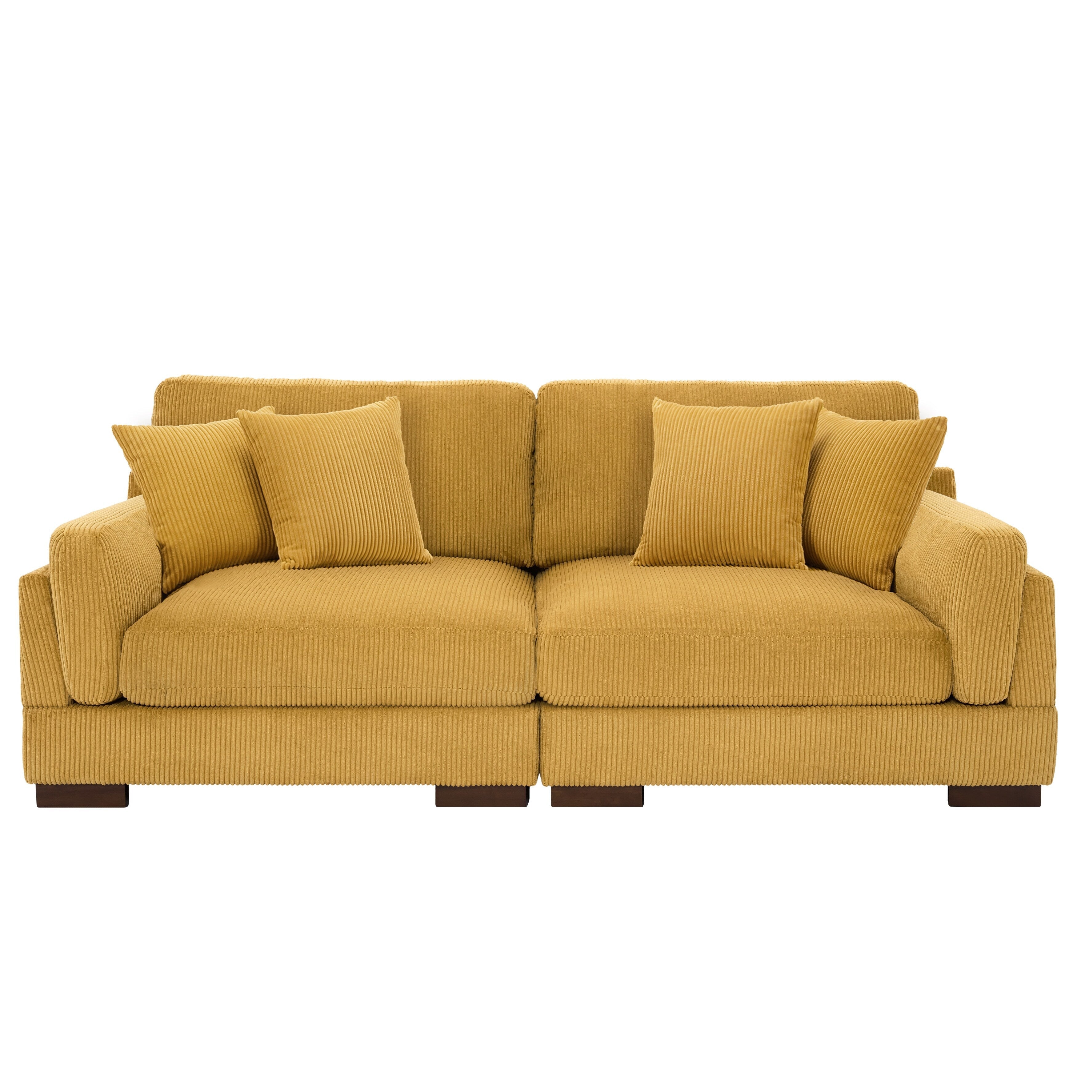 Canapé causeuse 90 Canapé en velours côtelé moderne et confortable