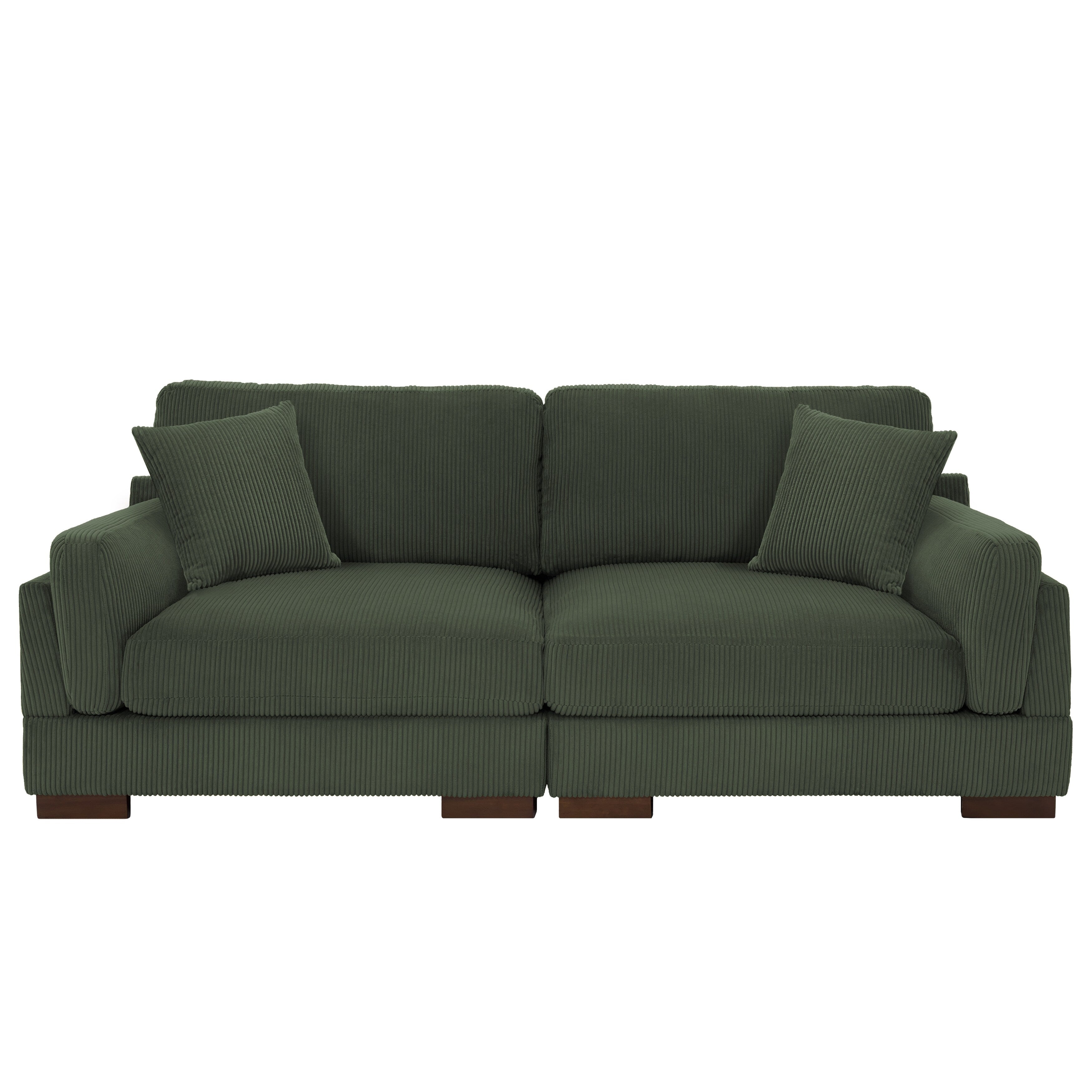 Canapé causeuse 90 Canapé en velours côtelé moderne et confortable