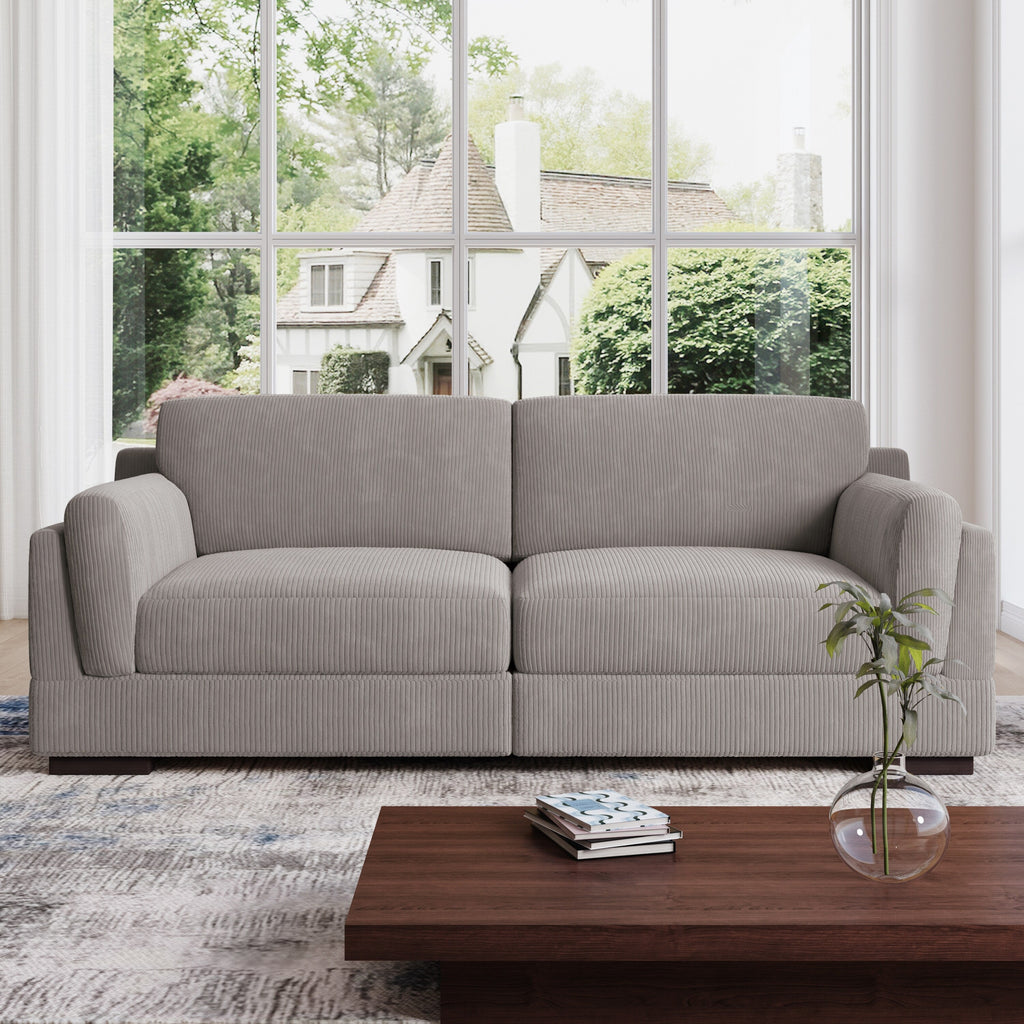 Canapé causeuse 90 Canapé en velours côtelé moderne et confortable