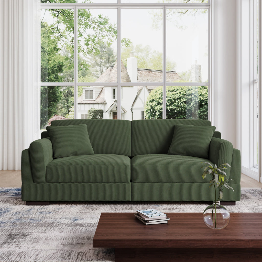 Canapé causeuse 90 Canapé en velours côtelé moderne et confortable