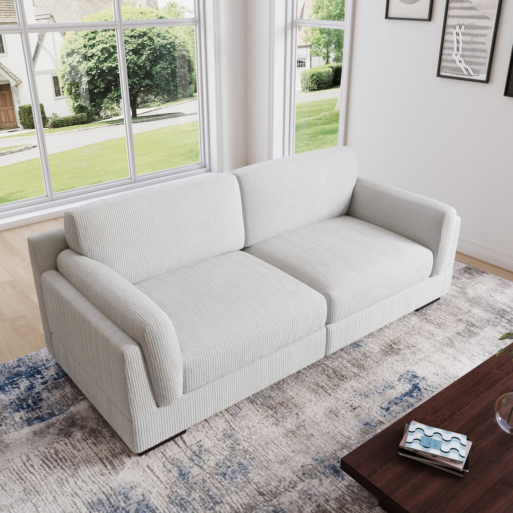 Canapé causeuse 90 Canapé en velours côtelé moderne et confortable