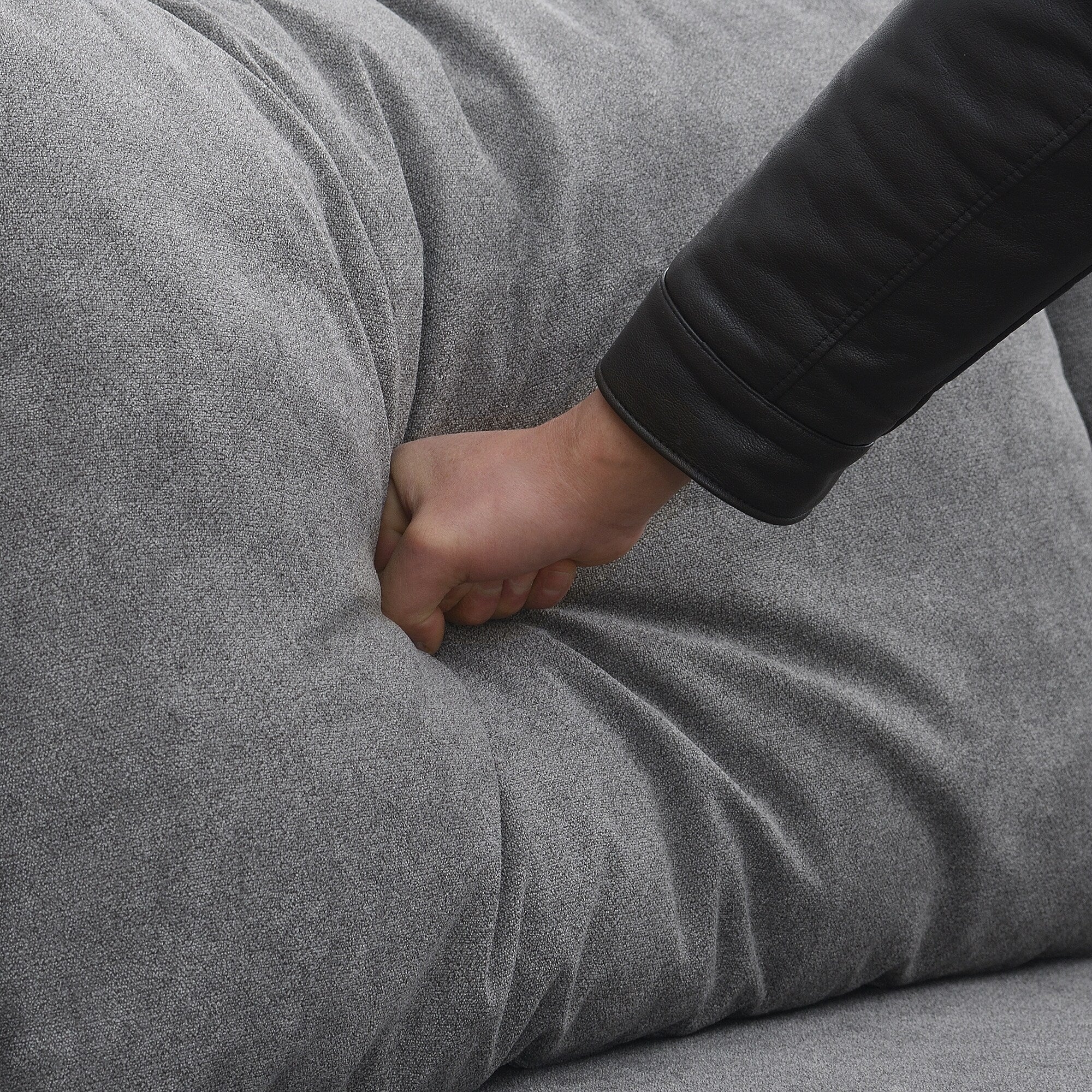 Canapé sectionnel de salon rembourré moderne 91 x 91 cm, canapé en L avec 3 coussins