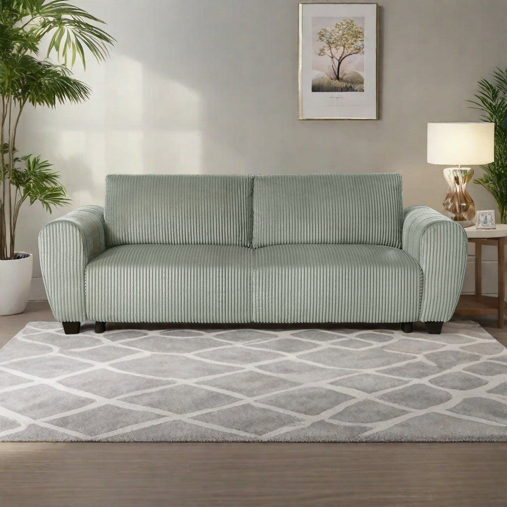 Canapé 3 places en velours côtelé 92.1 avec design convertible 2 en 1 et compartiments de rangement intégrés