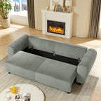 Canapé 3 places en velours côtelé 92.1 avec design convertible 2 en 1 et compartiments de rangement intégrés