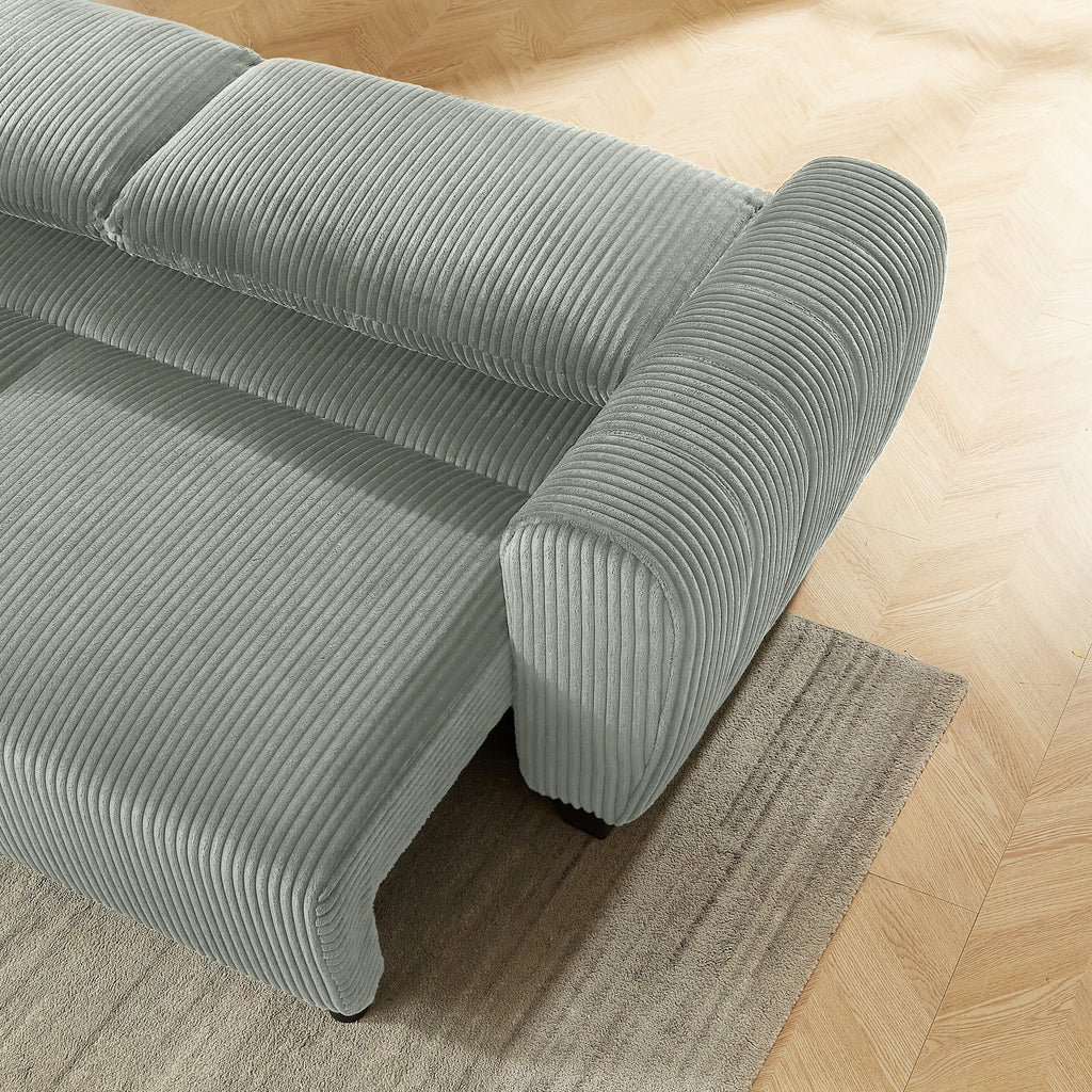 Canapé 3 places en velours côtelé 92.1 avec design convertible 2 en 1 et compartiments de rangement intégrés