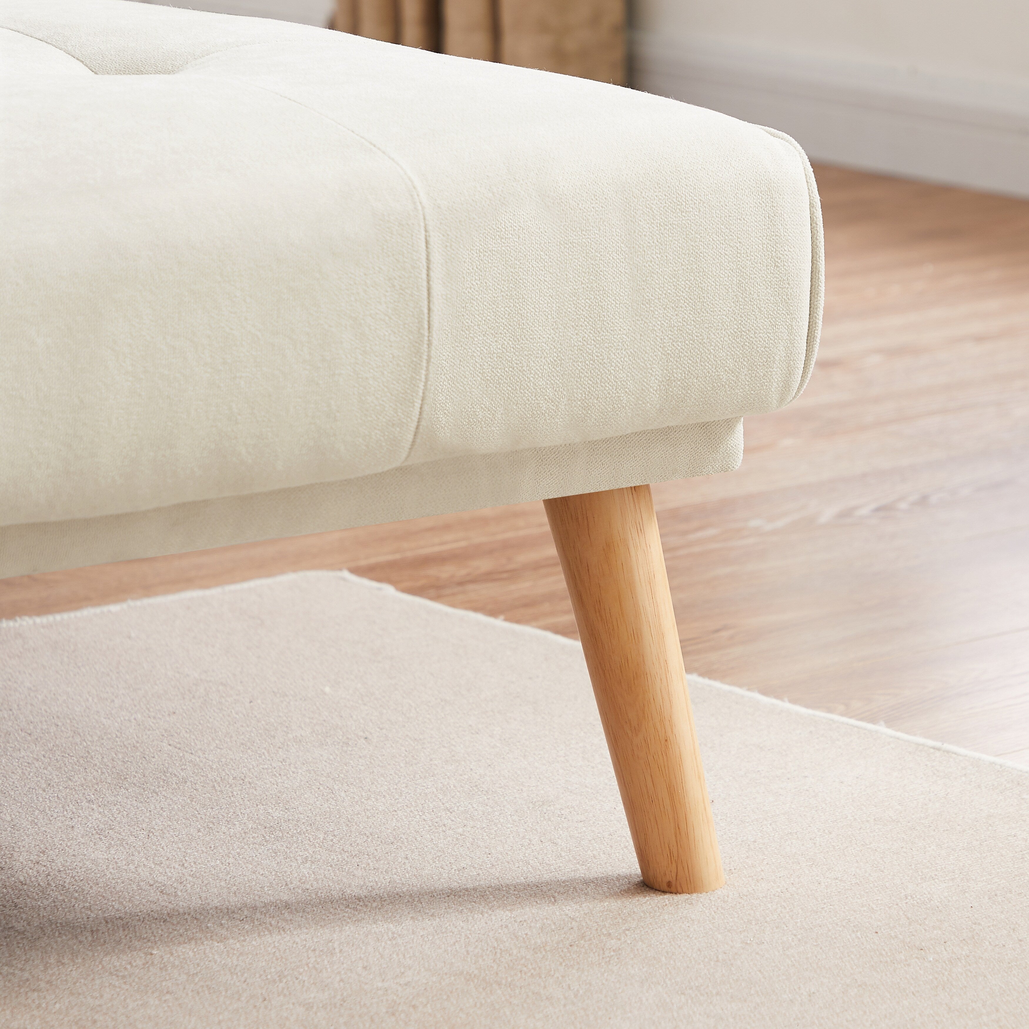 Canapé sectionnel convertible en lin de 94,5 po avec méridienne, design orienté à droite, coussins en mousse et sac de rangement