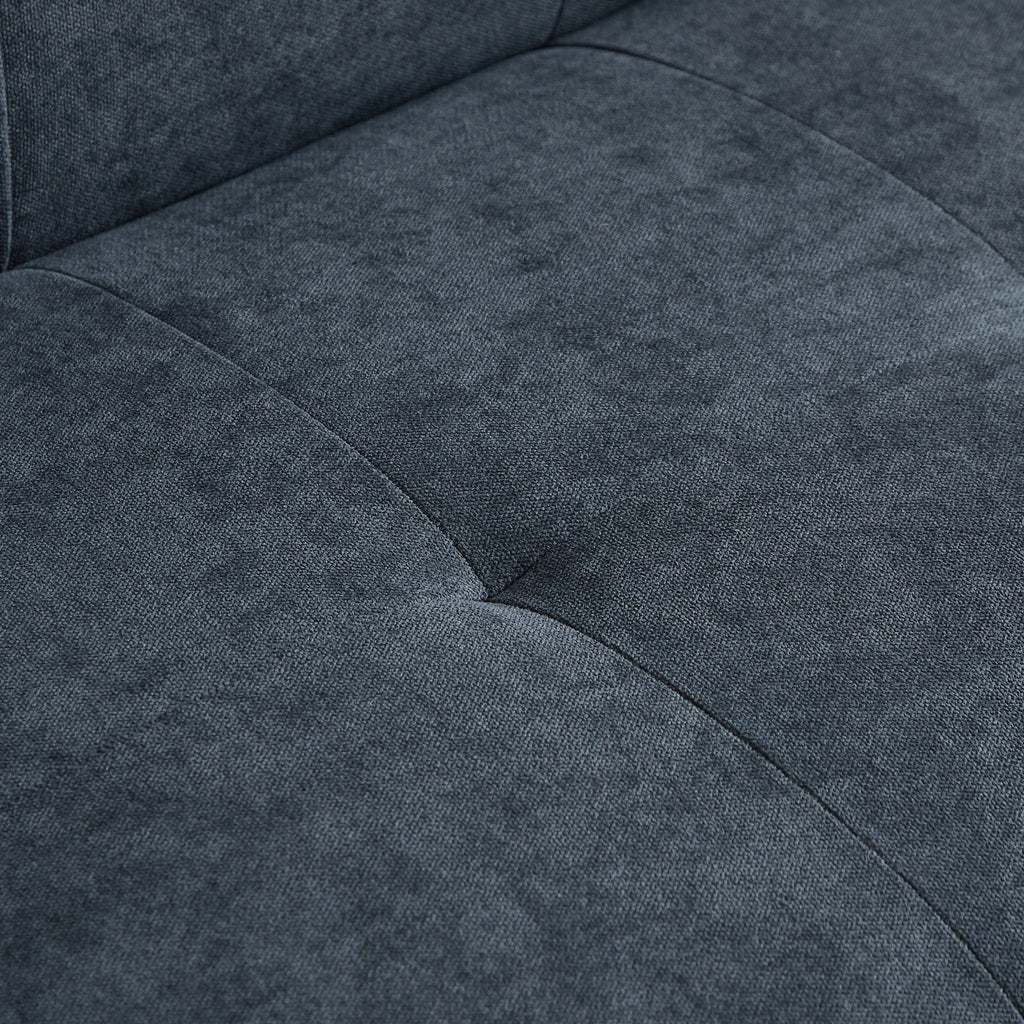 Canapé sectionnel convertible en lin de 94,5 po avec méridienne droite, rangement et coussins en mousse