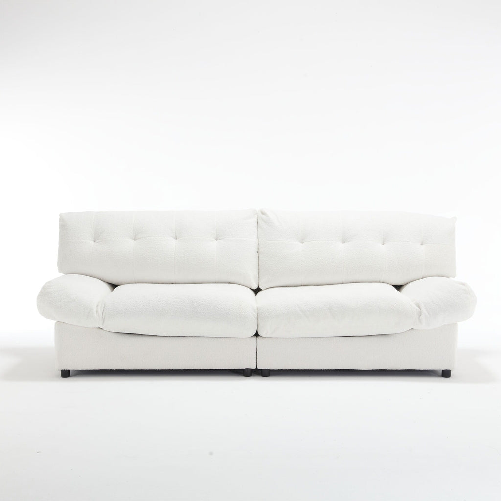 Canapé 2 places en tissu capitonné de 96,46 pouces, cadre robuste et confortable pour le salon