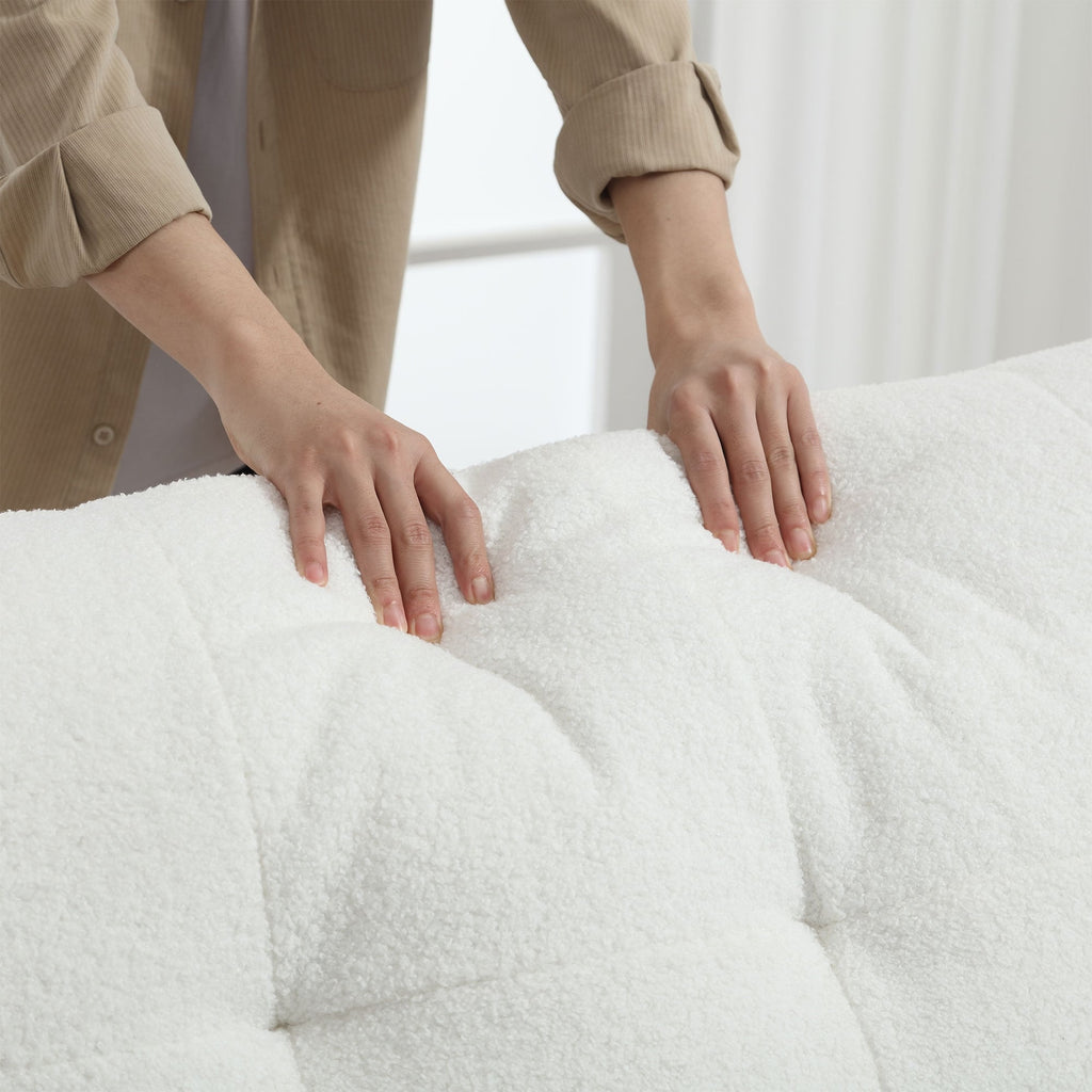 Canapé 2 places en tissu de 96,46 pouces, confortable et rembourré, style nuage, pieds en plastique, pour salon et appartement