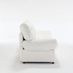 Canapé 2 places en tissu de 96,46 pouces, confortable et rembourré, style nuage, pieds en plastique, pour salon et appartement